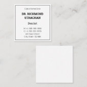 クラシック健康気に専門業証 スクエア名刺 (正面/裏面)