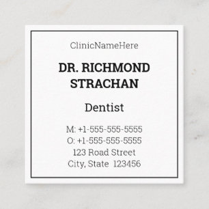 クラシック健康気に専門業証 スクエア名刺