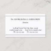 クラシック健康気に専門業証 名刺 (正面)