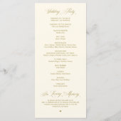 クラシック優雅ヴィンテージ金ゴールド、結婚's Selemy  プログラム (裏面)