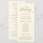 クラシック優雅ヴィンテージ金ゴールド、結婚's Selemy  プログラム (正面/裏面)