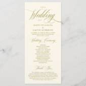 クラシック優雅ヴィンテージ金ゴールド、結婚's Selemy  プログラム (正面)