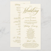 クラシック優雅ヴィンテージ金ゴールド、結婚's Selemy プログラム (正面/裏面)