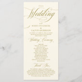 クラシック優雅ヴィンテージ金ゴールド、結婚's Selemy プログラム (正面)