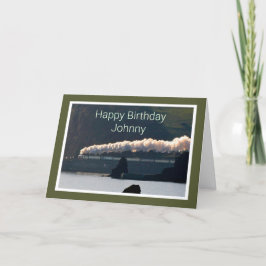 クラシック全蒸のロコパーソナライズされた誕生日 カード