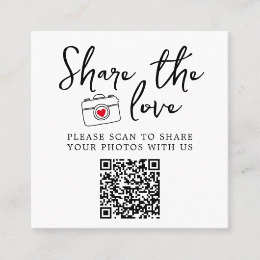 クラシック共有エレガントザラブQRコード エンクロージャーカード (正面)