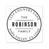 クラシック円ロゴファミリ名差出人住所 セルフインキングスタンプ (デザイン)