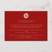 クラシック円二重の幸福中国の結婚の エンクロージャーカード (正面)