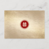 クラシック円二重の幸福中国の結婚の エンクロージャーカード (裏面)