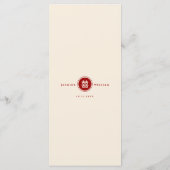 クラシック円二重の幸福中国の結婚の メニュー (裏面)