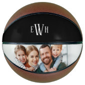 クラシック写真とモノグラム バスケットボール (正面)