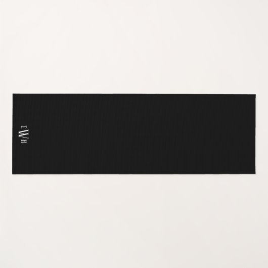 クラシック写真とモノグラム ヨガマット (正面(横))