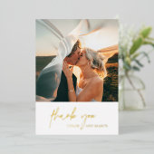 クラシック写真エレガントな結婚式 箔招待状 (立ち正面)