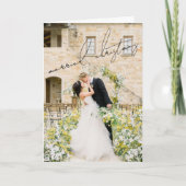 クラシック写真エレガント新婚クリスマス シーズンカード (正面)