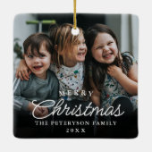 クラシック写真クリスマスセラミックオーナメント セラミックオーナメント (裏面)