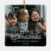 クラシック写真クリスマスセラミックオーナメント セラミックオーナメント (正面)