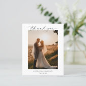 クラシック写真バジェット結婚のサンキューカード (スタンド正面)