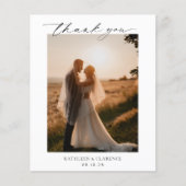 クラシック写真バジェット結婚のサンキューカード (正面)