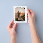 クラシック写真バジェット結婚のサンキューカード チラシ (手)