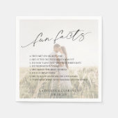 クラシック写真ミニマルおもしろい事実モダン結婚の スタンダードカクテルナプキン (正面)