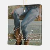 クラシック写真モダン卒業クール会 セラミックオーナメント (左)