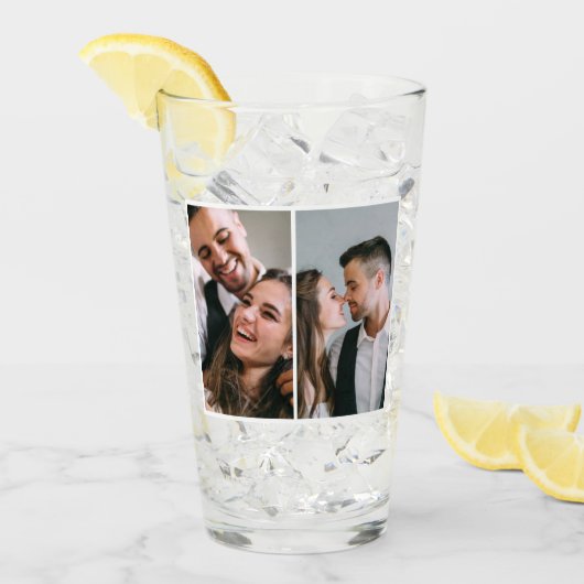 クラシック写真前面と背面の2つ タンブラーグラス (アイス正面)