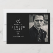 クラシック写真卒業パーティー 招待状 (正面)