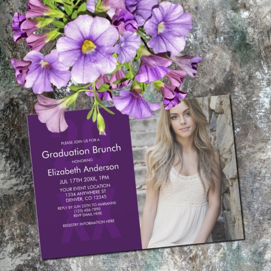 クラシック写真卒業ブランチ 招待状