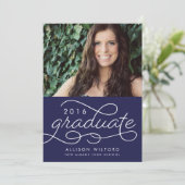 クラシック写真卒業発表 招待状 (スタンド正面)