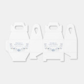 クラシック冬の青いウィルフラワーフローラベビーシャワー フェイバーボックス (折り畳みなし)