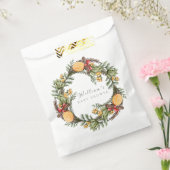 クラシック冬クリスマスリースベビーシャワー フェイバーバッグ (封をした状態)