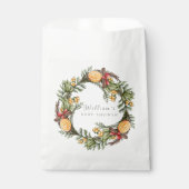 クラシック冬クリスマスリースベビーシャワー フェイバーバッグ (正面)