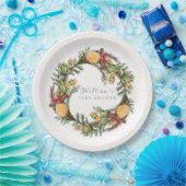 クラシック冬クリスマスリースベビーシャワー ペーパープレート (パーティー)