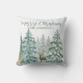 クラシック冬ワンダーランドメリークリスマス クッション (正面)