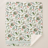 クラシック冬素朴ベビー初めてのクリスマス シェルパブランケット (正面)