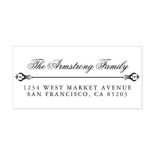 クラシック分周器カスタムファミリ名差出人住所 ラバースタンプ (インプリント)