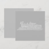 クラシック列車のカスタム色 招待状 (正面/裏面)