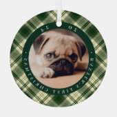 クラシック初めてのクリスマス写真 ガラスオーナメント (裏面)