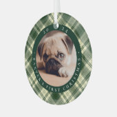 クラシック初めてのクリスマス写真 ガラスオーナメント (正面左)