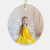 クラシック初めてのクリスマス植物写真2枚 セラミックオーナメント (左)