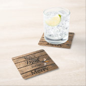 クラシック動揺して木ハネビー スクエアペーパーコースター (インサイチュ)