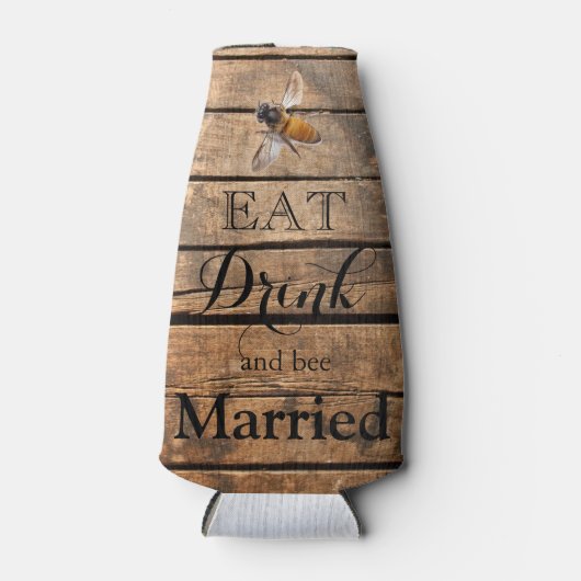 クラシック動揺して木ハネビー ボトルクーラー (正面)