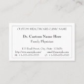 クラシック医療プロフェッショナル名刺 名刺 (正面)