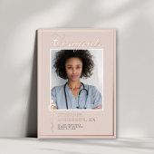 クラシック医療看護フォトフォイル卒業フォイ 箔招待状