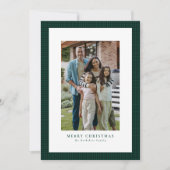 クラシック千鳥格子のクリスマスグリーン シーズンカード (正面)