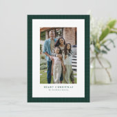 クラシック千鳥格子のクリスマスグリーン シーズンカード (スタンド正面)