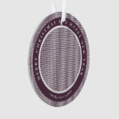 クラシック千鳥格子のパーソナライズされた写真 オーナメント (正面)