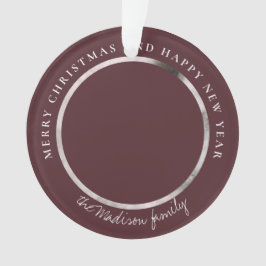 クラシック千鳥格子のパーソナライズされた写真 オーナメント