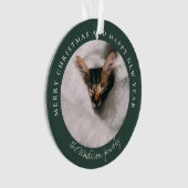 クラシック千鳥格子のパーソナライズされた写真 オーナメント (正面)