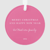 クラシック千鳥格子のパーソナライズされた写真 オーナメント (裏面)